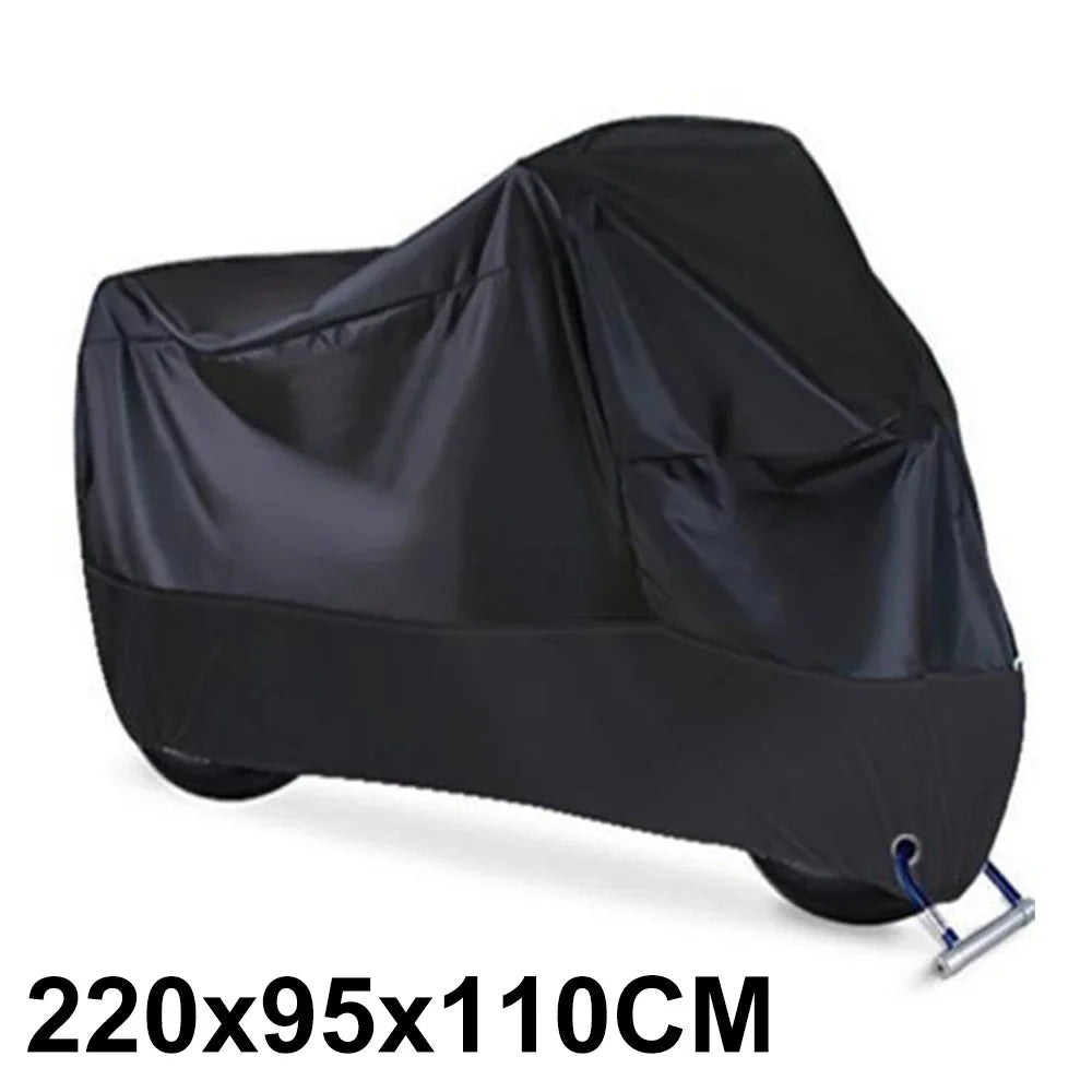 Funda para motocicleta, impermeable, para exteriores e interiores, resistente al desgaste, para moto, para todas las estaciones, a prueba de polvo y protección UV.